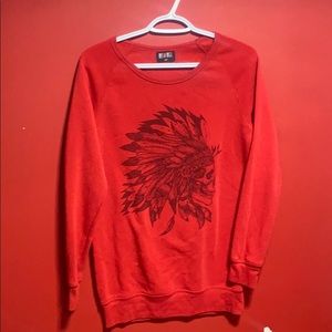 Rock and rouge Indian head skull sweater